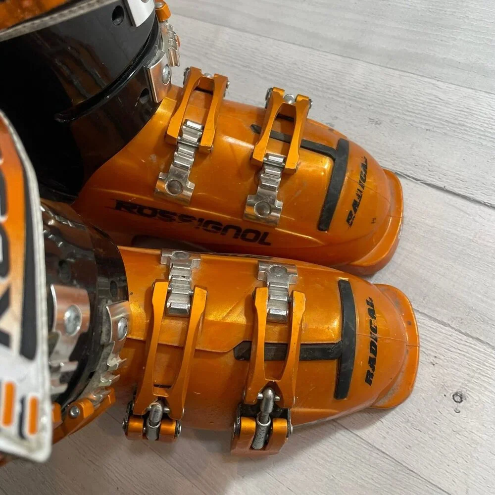 Rossignol radical jr 2 ski boots orange size 4‎